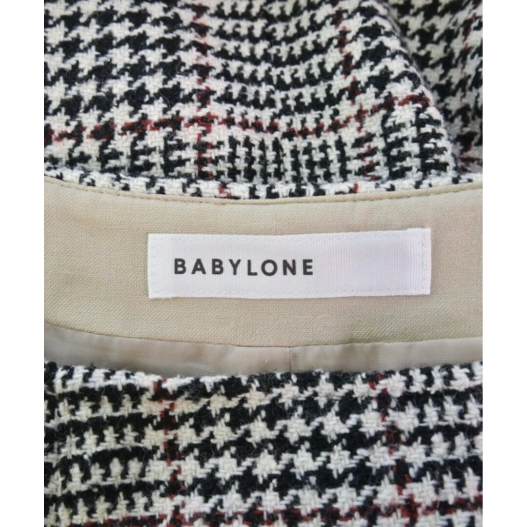 BABYLONE(バビロン)のBABYLONE ロング・マキシ丈スカート 36(S位) 黒x白等(チェック) 【古着】【中古】 レディースのスカート(ロングスカート)の商品写真