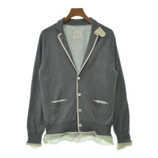 サカイ(sacai)のsacai サカイ カーディガン 2(M位) グレー 【古着】【中古】(カーディガン)