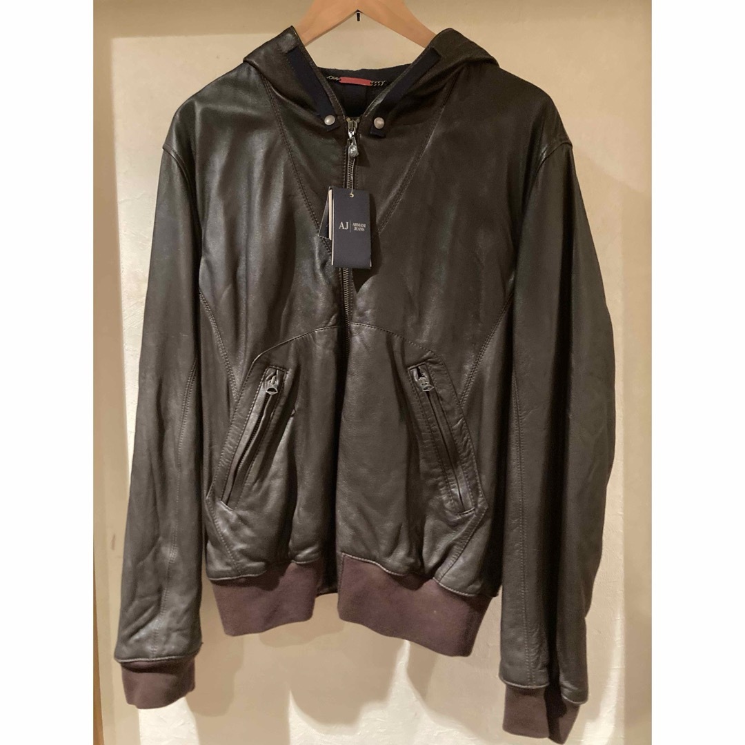 ARMANI JEANS(アルマーニジーンズ)の【新品・未使用】アルマーニ　レザー メンズのジャケット/アウター(レザージャケット)の商品写真