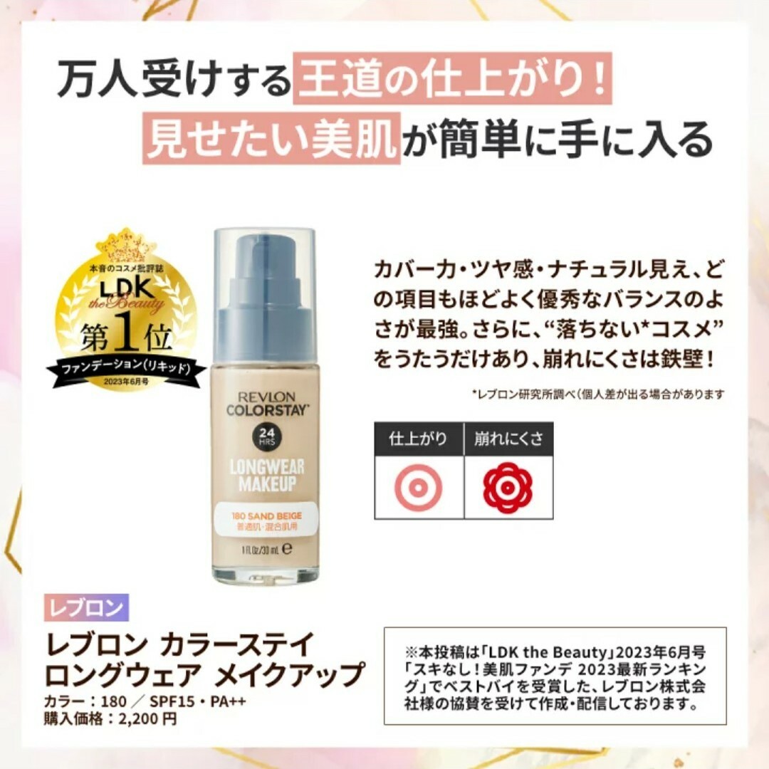 REVLON(レブロン)のレブロン カラーステイ ロングウェア メイクアップ ブレンダーキット 180 コスメ/美容のベースメイク/化粧品(ファンデーション)の商品写真