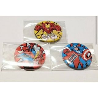 マーベル(MARVEL)の【新品・未使用】アメコミ MARVEL マーベル ヒーロー 缶バッジ 3個セット(バッジ/ピンバッジ)