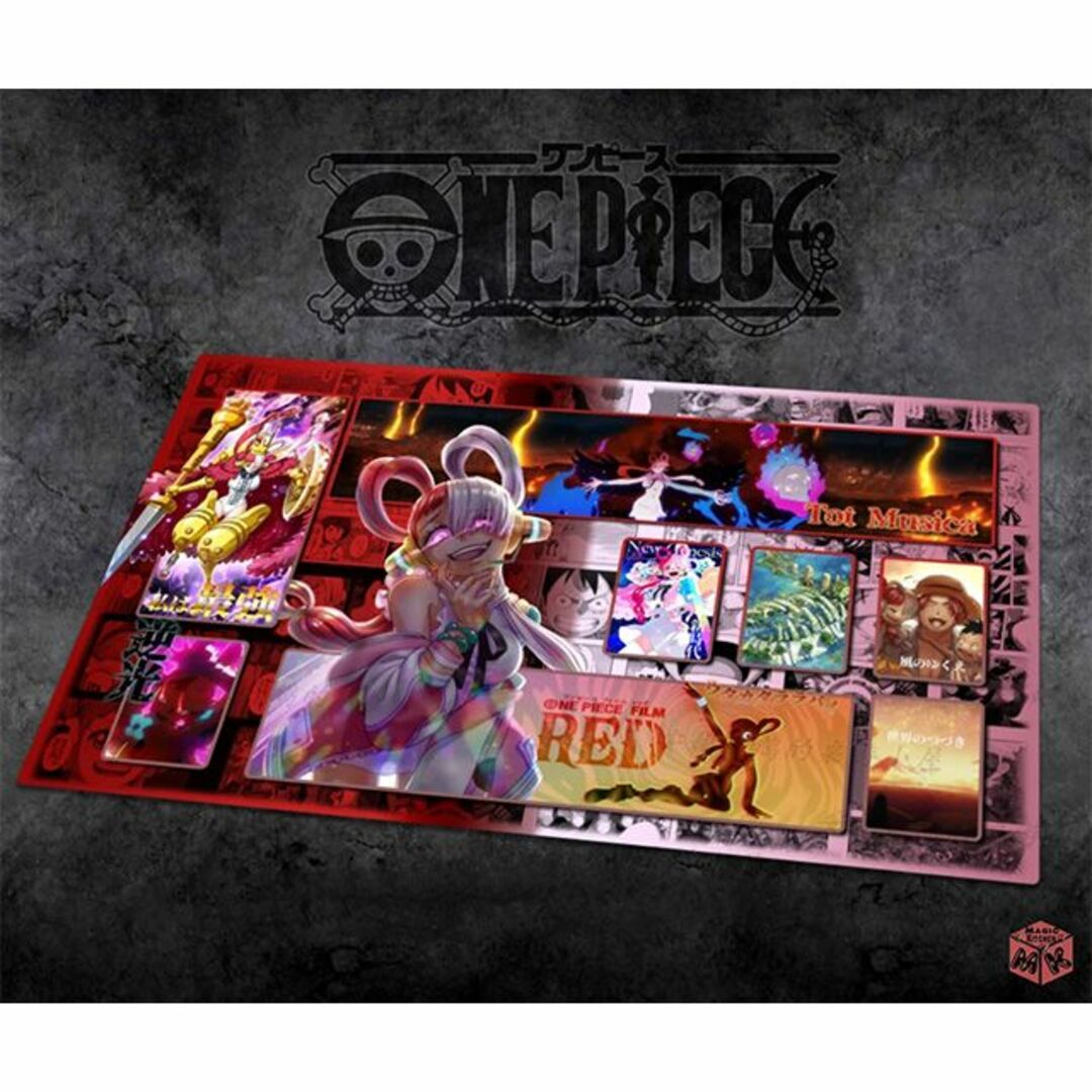 【ぴろん様専用】ワンピースカードゲーム　プレイマット　ウタ RED　コミック仕様 エンタメ/ホビーのトレーディングカード(カードサプライ/アクセサリ)の商品写真