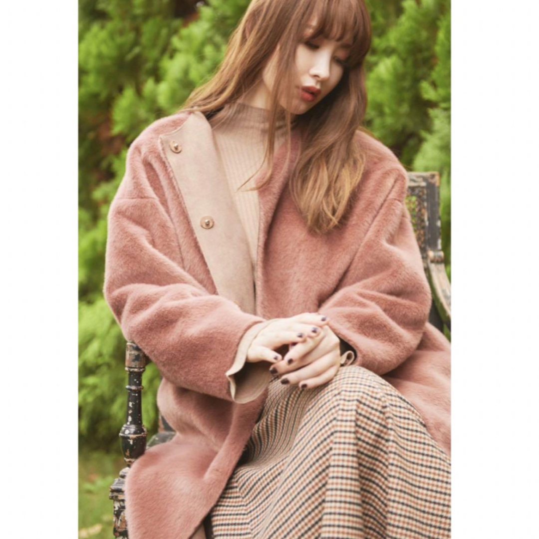 Her lip to - herlipto faux fur reversible coat roseの通販 by Her lip to - herlipto faux fur reversible coat roseの通販 by
