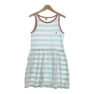 プチバトー(PETIT BATEAU)のPETIT BATEAU ワンピース（その他） 150 青x白(ボーダー) 【古着】【中古】(ワンピース)