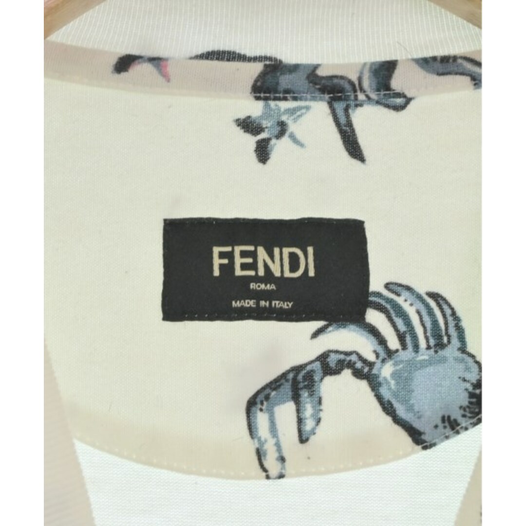 FENDI(フェンディ)のFENDI フェンディ Tシャツ・カットソー S 白(総柄) 【古着】【中古】 メンズのトップス(Tシャツ/カットソー(半袖/袖なし))の商品写真