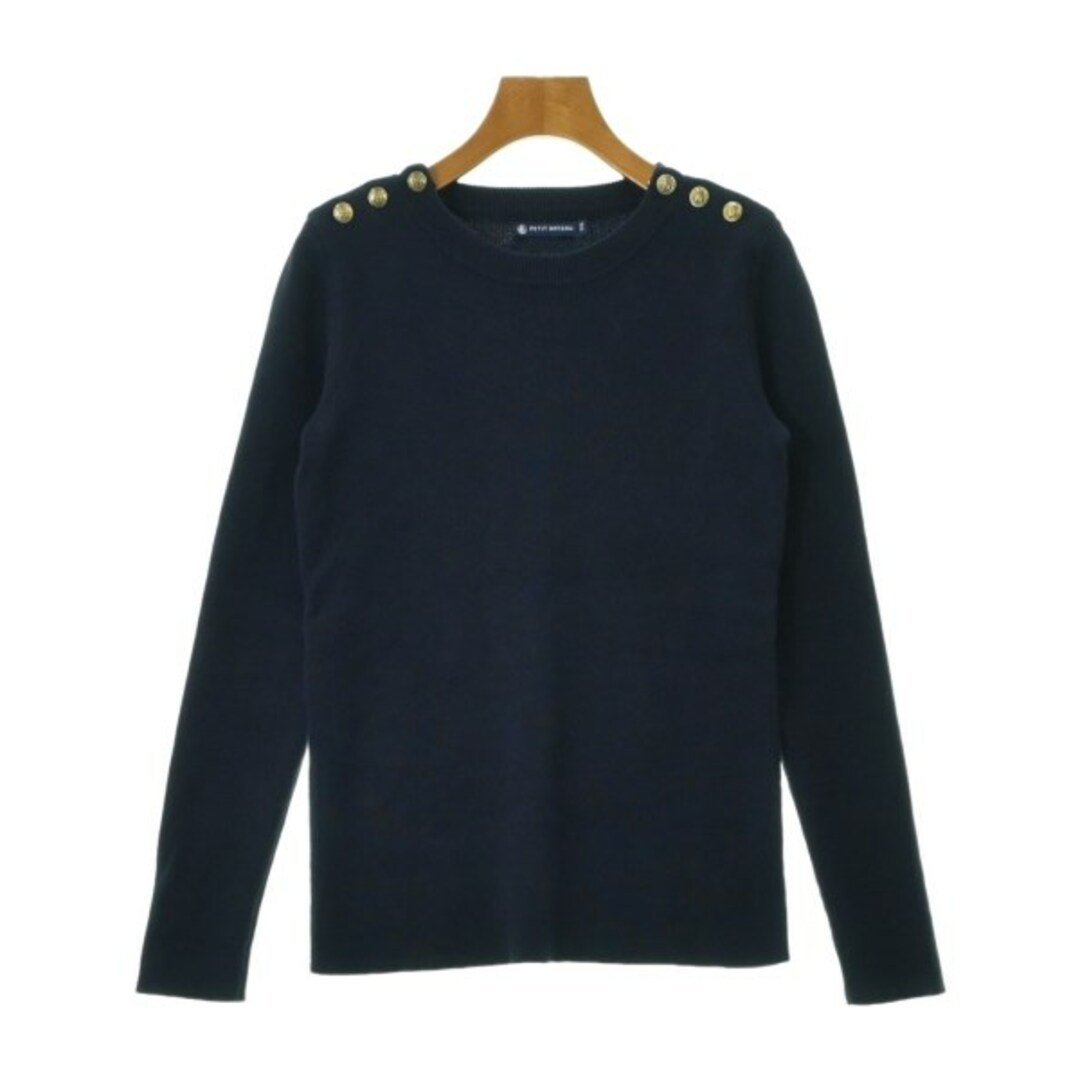 PETIT BATEAU(プチバトー)のPETIT BATEAU プチバトー ニット・セーター XS 紺 【古着】【中古】 レディースのトップス(ニット/セーター)の商品写真