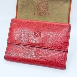 LOEWE - ロエベ レザー アナグラム 三つ折り財布 レッドの通販 by 赤犬