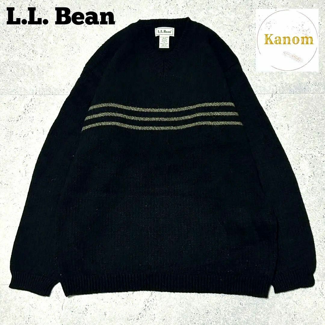 エルエルビーン L.L. Bean ウール素材 ニット ラインデザイン セーターKanom全アイテム