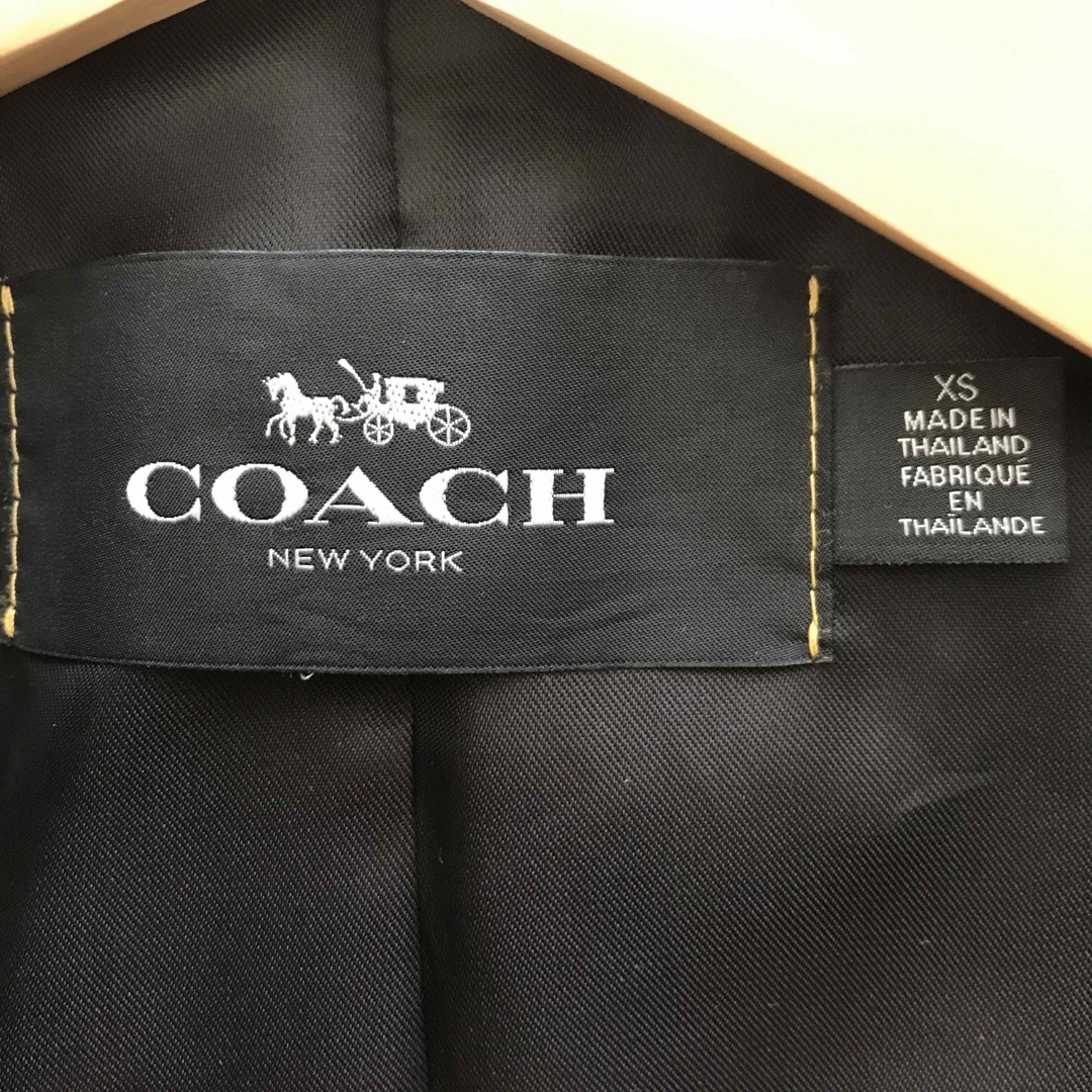 COACH(コーチ)のコーチcoach・メンズトレンチコート・ブラック・XS メンズのジャケット/アウター(トレンチコート)の商品写真