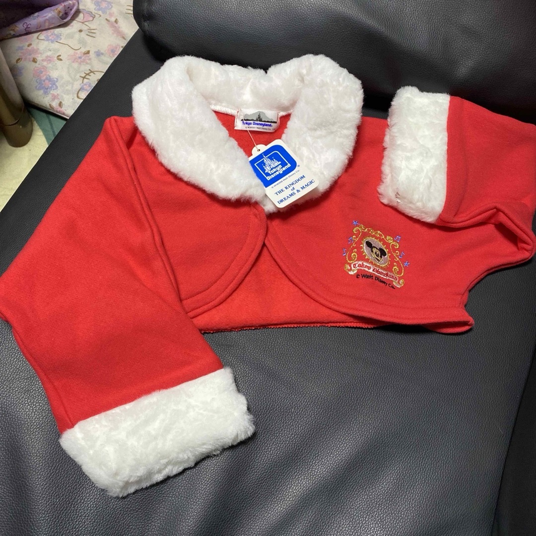 Disney(ディズニー)のディズニーランド クリスマス ミッキー 衣装 100cm キッズ/ベビー/マタニティのキッズ服女の子用(90cm~)(カーディガン)の商品写真