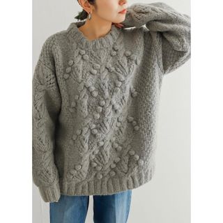 アーバンリサーチドアーズ(URBAN RESEARCH DOORS)のKHWOPA×DOORS　cable pullover(ニット/セーター)