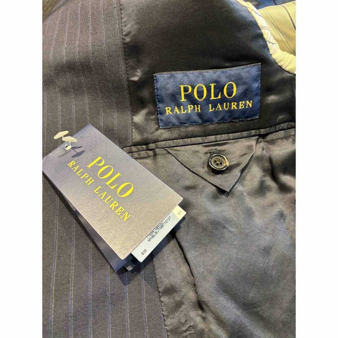 POLO RALPH LAUREN(ポロラルフローレン)のポロラルフローレン　メンズストライプスーツ　ネイビー メンズのスーツ(セットアップ)の商品写真
