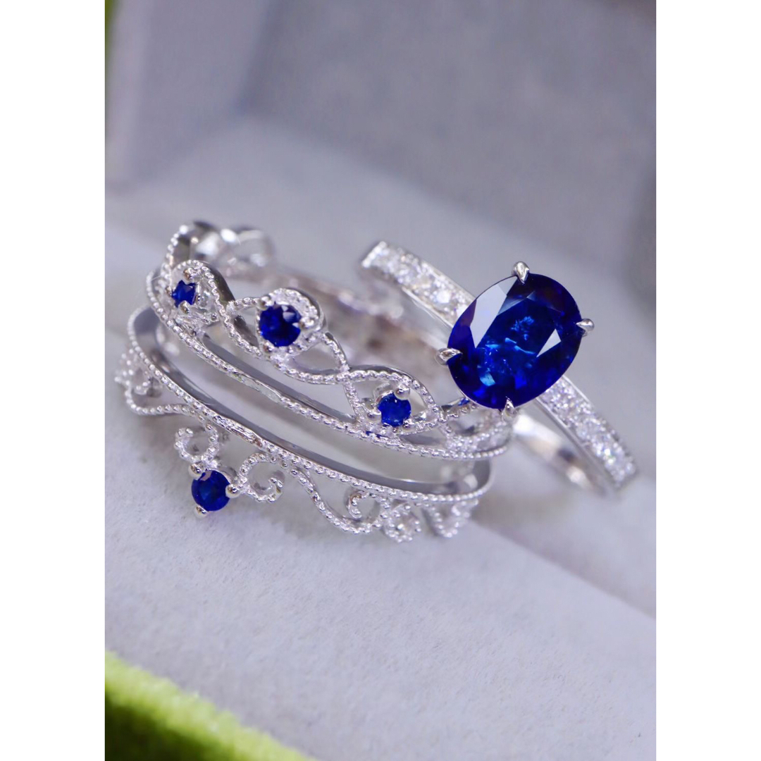 天然 ブルーサファイア ダイヤ リング 1.12ct ¥ レディースのアクセサリー(リング(指輪))の商品写真