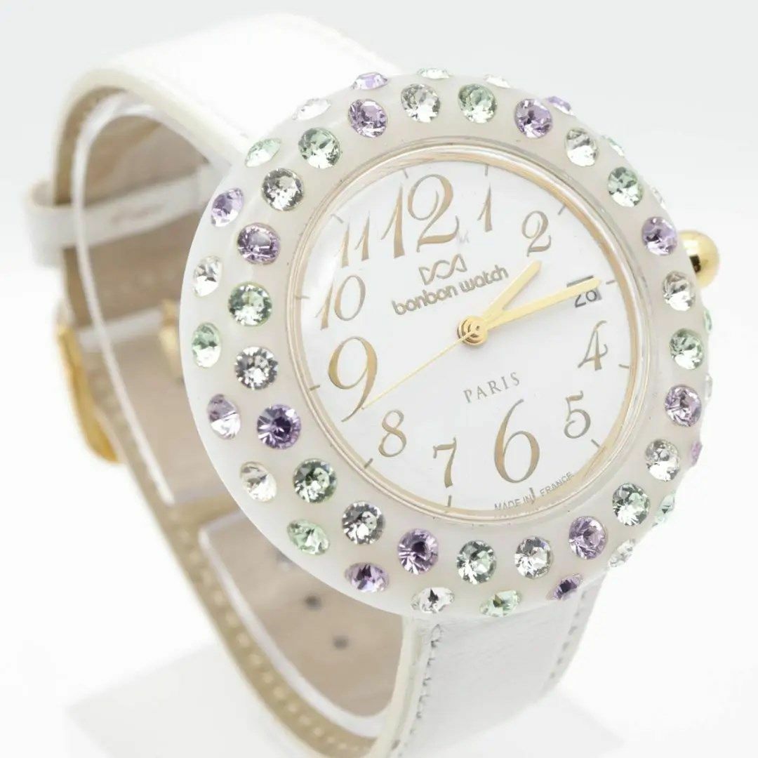 新品即決 《希少》bonbon watch 腕時計 ストーン クォーツ パリ n