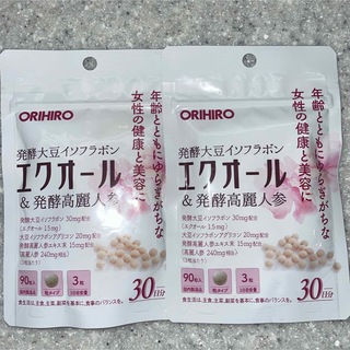 オリヒロ(ORIHIRO)のオリヒロ エクオール＆発酵高麗人参粒  30日分　90粒　2袋(その他)