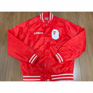 APE  VARSITY JACKET スタジャン レッド L商品実物の写真です