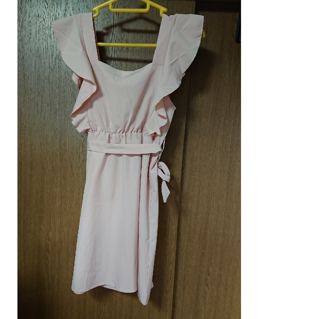 ワンピース 女の子(150cm)ピンク SHEIN フリフリ キッズ/ベビー/マタニティのキッズ服女の子用(90cm~)(ワンピース)の商品写真