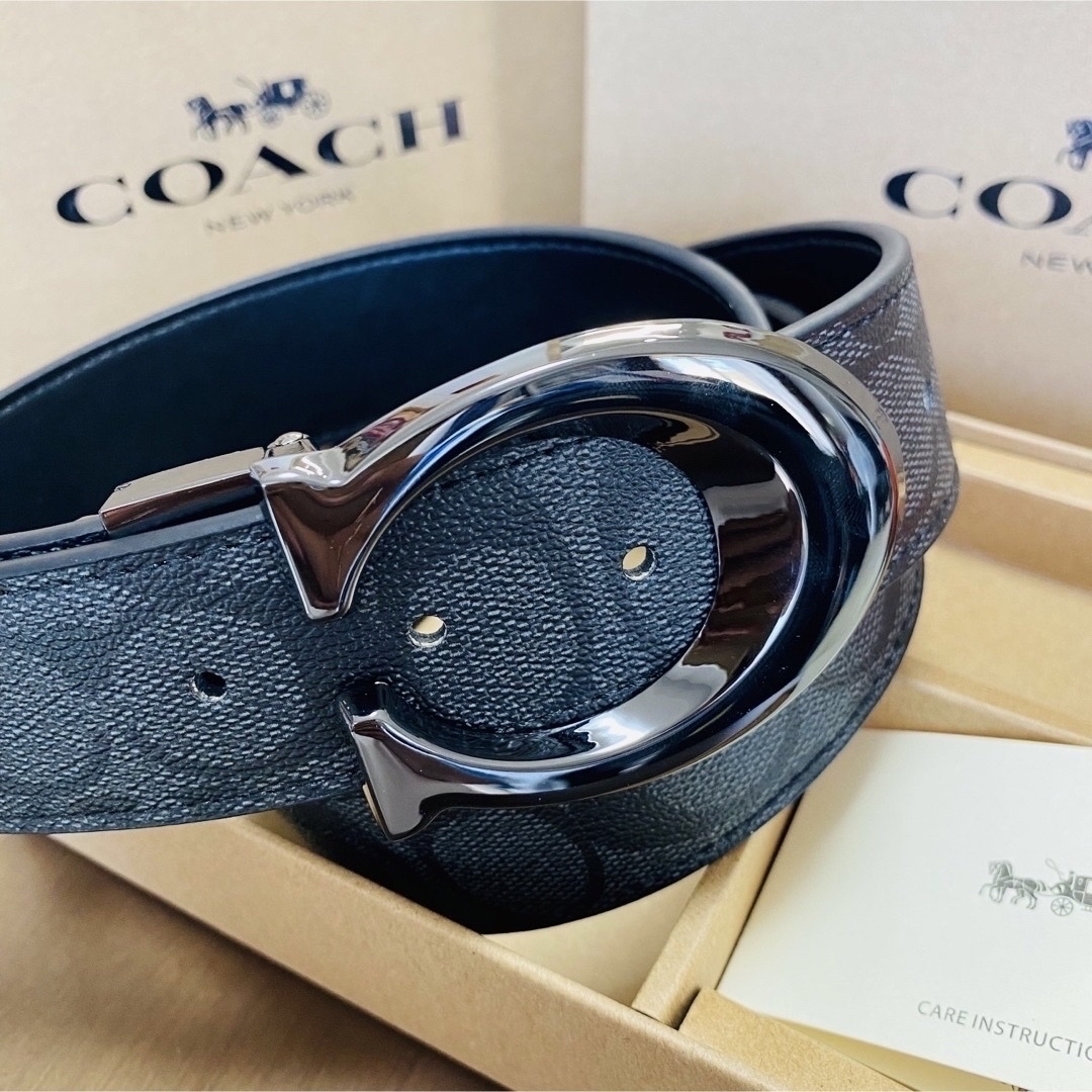 COACH(コーチ)の4月セール　COACHコーチ新品正規品リバーシブルレザーベルト　 メンズのファッション小物(ベルト)の商品写真