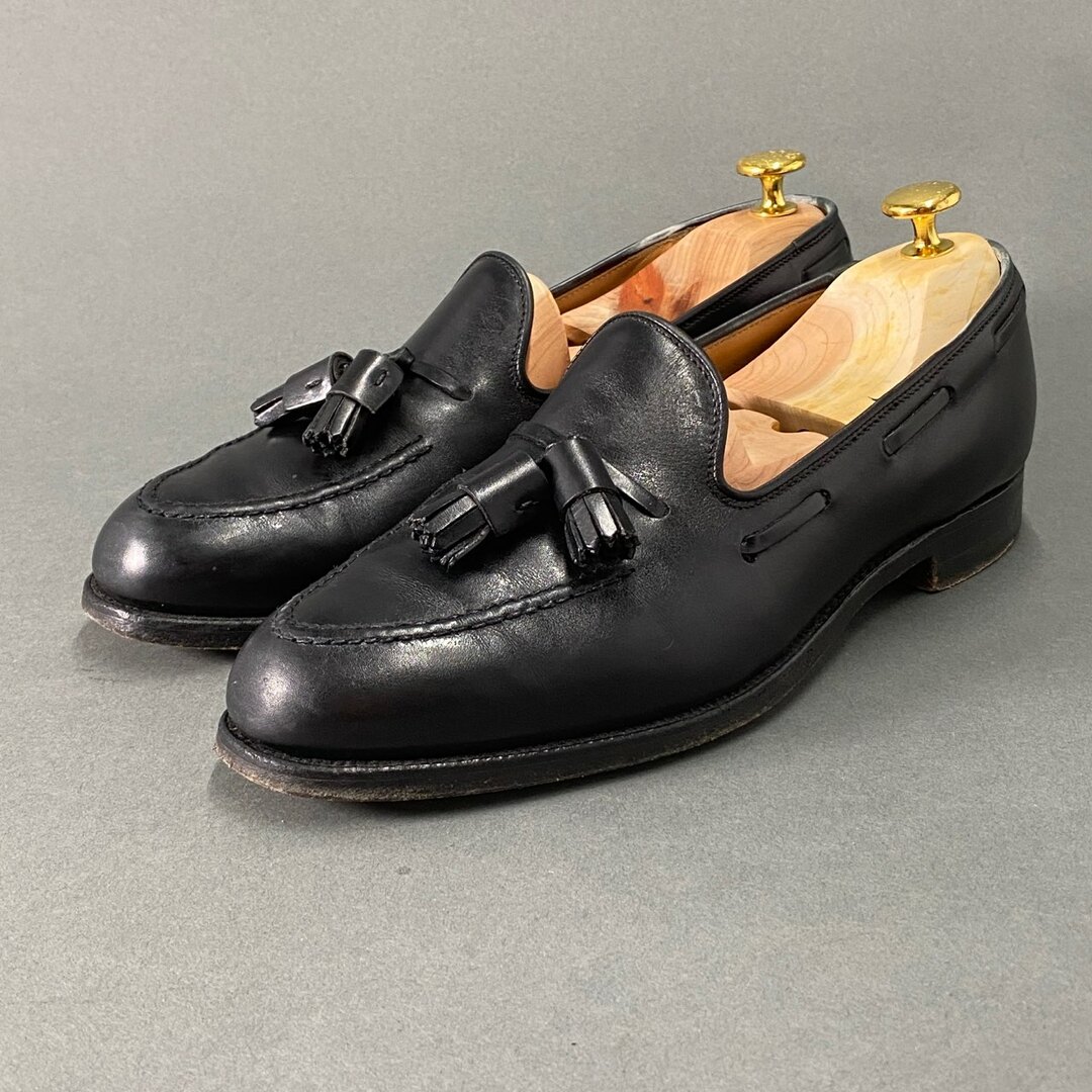 285最大横幅2L10 CROCKETT&JONES クロケットジョーンズ CAVENDISH 3 キャベンディッシュ タッセルローファー 6 1/2E《25cm》 ブラック レザー ビジネス