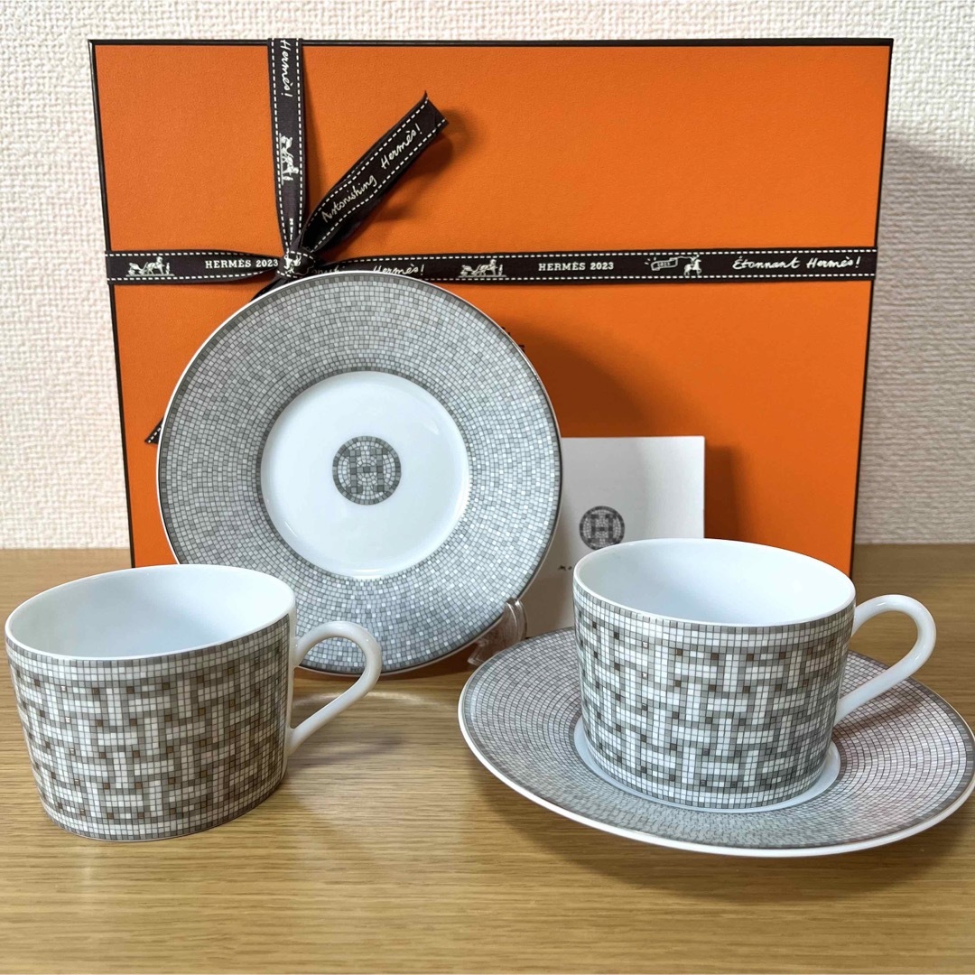 HERMES エルメス　モザイク　エスプレッソコーヒーカップ　セット食器