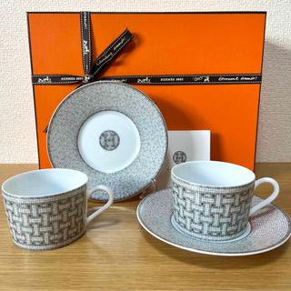 エルメス(Hermes)の【新品 2客 ギフト包装】エルメス　モザイク  ティーカップ＆ソーサー　ペア(グラス/カップ)