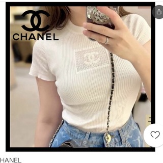 シャネル(CHANEL)のシャネル　CHANEL ティシャツ　リブニット　今期(Tシャツ(半袖/袖なし))