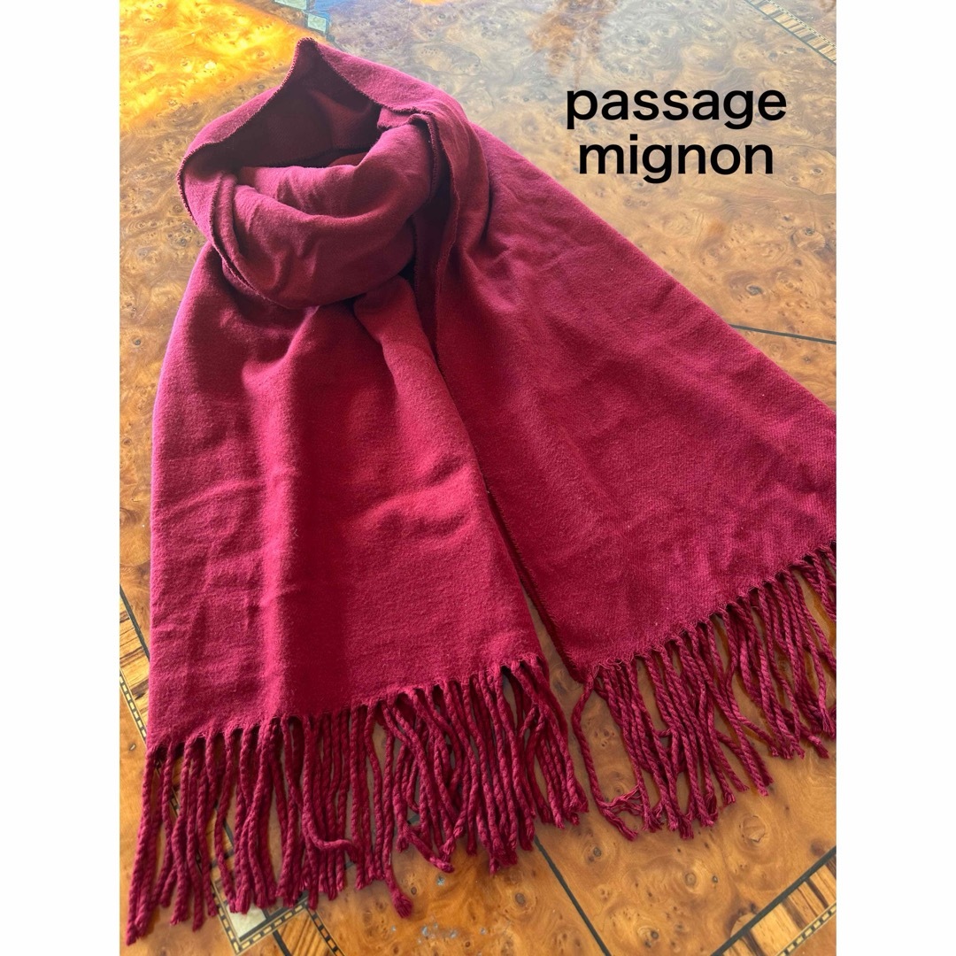 passage mignon(パサージュミニョン)のpassage mignon 大判マフラー レディースのファッション小物(マフラー/ショール)の商品写真