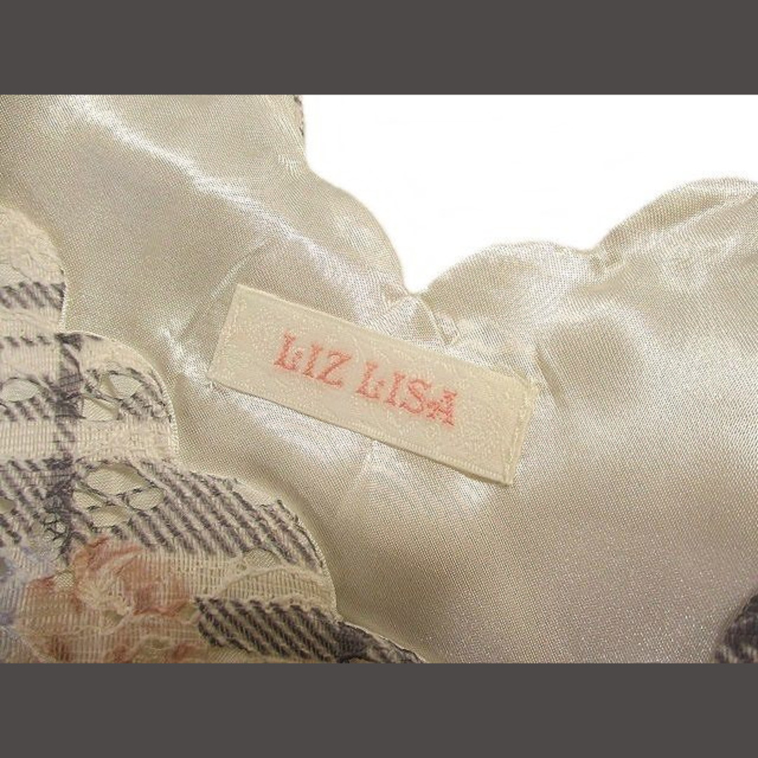 LIZ LISA(リズリサ)のLIZ LISA ワンピース 袖なし Vネック レース 裏地付き ひざ丈 0 レディースのワンピース(ひざ丈ワンピース)の商品写真