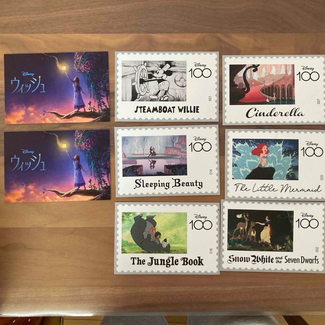 Disney(ディズニー)のポストカード♡8枚セット　ウィッシュ　Disney 100  エンタメ/ホビーの声優グッズ(写真/ポストカード)の商品写真
