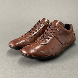 エルメネジルドゼニア(Ermenegildo Zegna)の2L10 Ermenegildo Zegna エルメネジルド ゼニア レザースニーカー 6 1/2(25cm相当) ブラウン レザー(スニーカー)