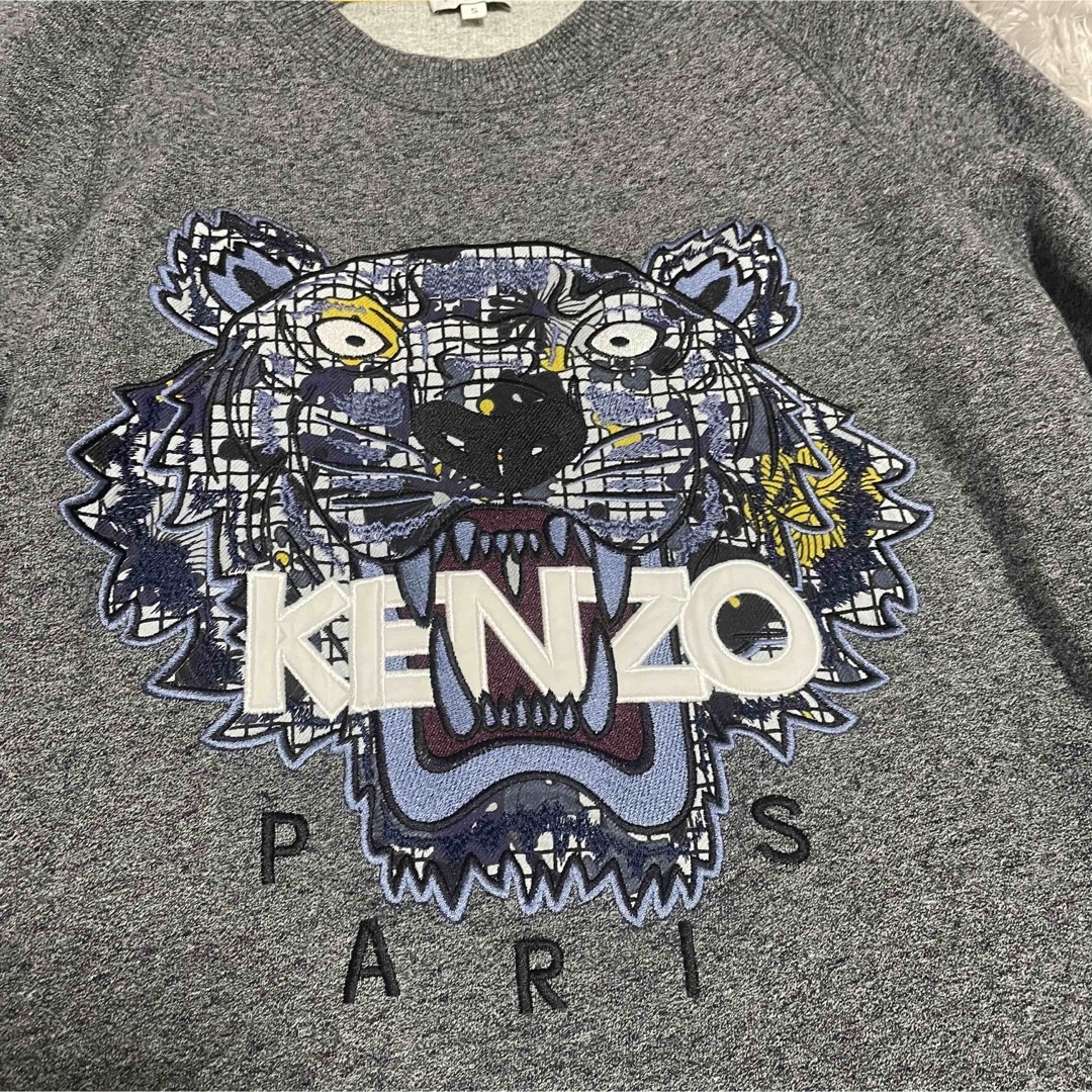 KENZO  タイガー　トレーナーS グレー　ロゴマーク