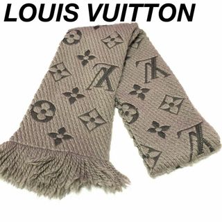 ルイヴィトン(LOUIS VUITTON)のルイヴィトン ロゴマニア グレー マフラー #122924.(マフラー)