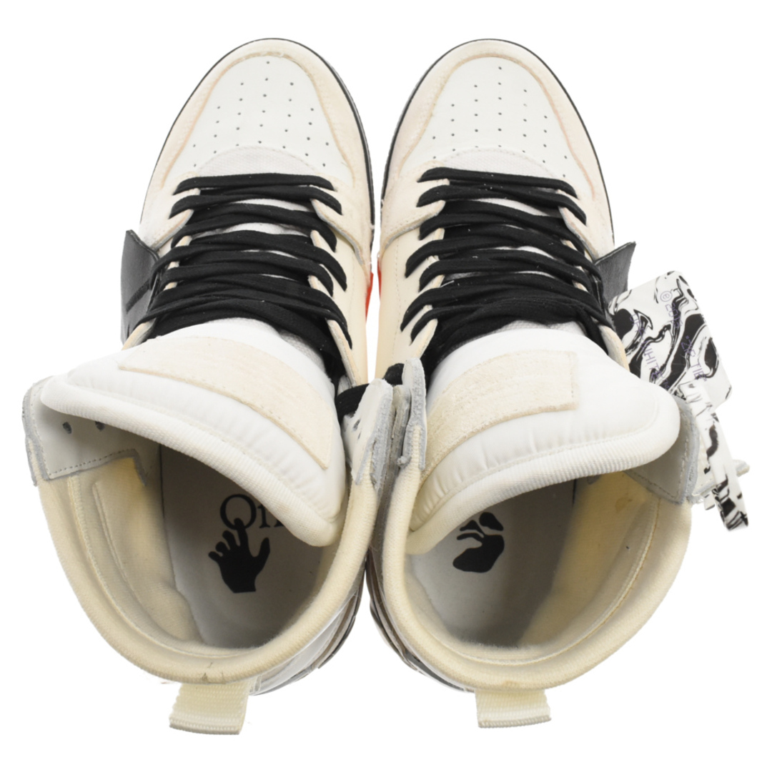 OFF-WHITE(オフホワイト)のOFF-WHITE オフホワイト HIGH TOP VULCANIZED SNEAKERS バルカナイズ ハイカットスニーカー OMIA225F21LEA0010110 ホワイト メンズの靴/シューズ(スニーカー)の商品写真