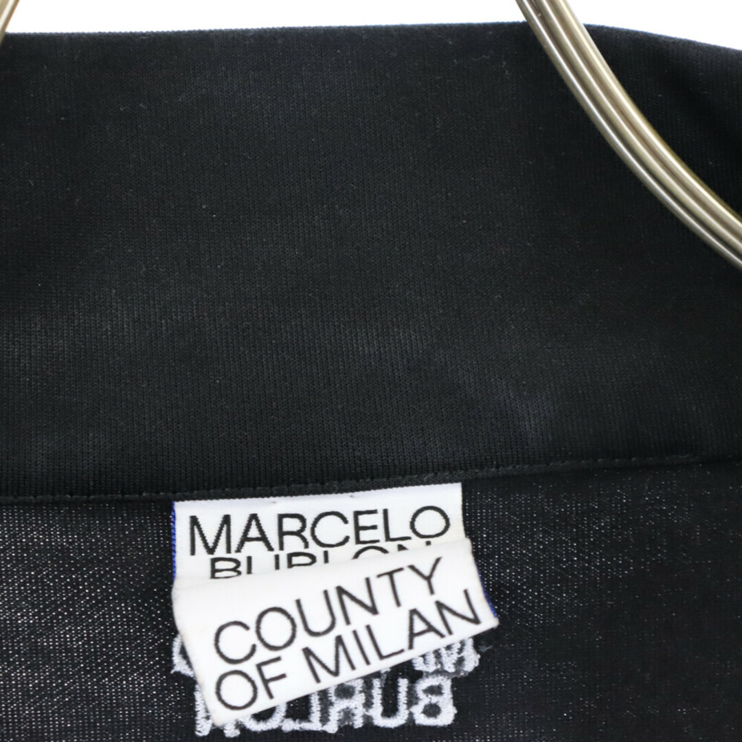 MARCELO BURLON(マルセロブロン)のMARCELO BURLON マルセロバーロン CROSS SLIM TRACK JACKET クロスロゴ刺繍ジップアップトラックジャケット ジャージ ブラック CMBD007R21JER001 メンズのジャケット/アウター(フライトジャケット)の商品写真