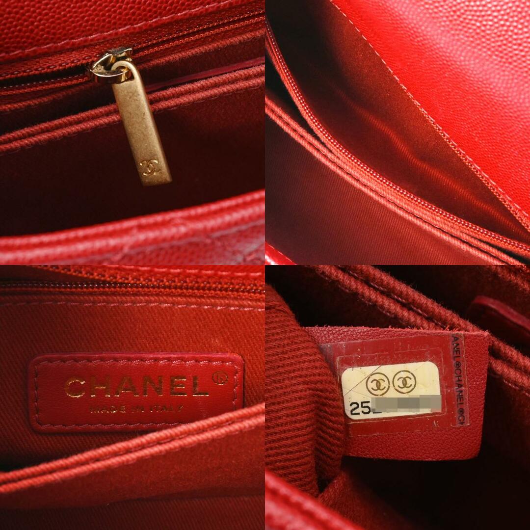 CHANEL(シャネル)のシャネル マトラッセ トップハンドル XS 2WAYバッグ 赤 レディースのバッグ(ハンドバッグ)の商品写真