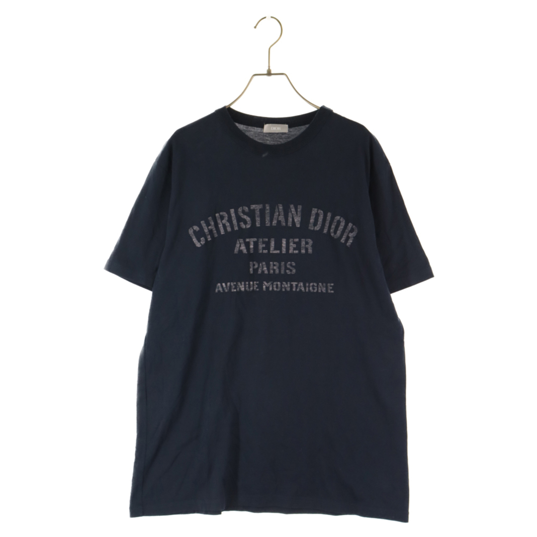 535センチ肩幅DIOR ディオール 21SS Atelier Logo Tee アトリエロゴ クルーネック半袖Tシャツ 043J615A0589 ネイビー