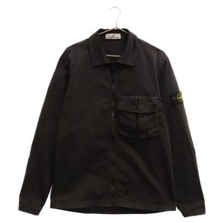 ストーンアイランド(STONE ISLAND)のSTONE ISLAND ストーンアイランド ジップアップ シャツジャケット 781510304 ブラック(フライトジャケット)