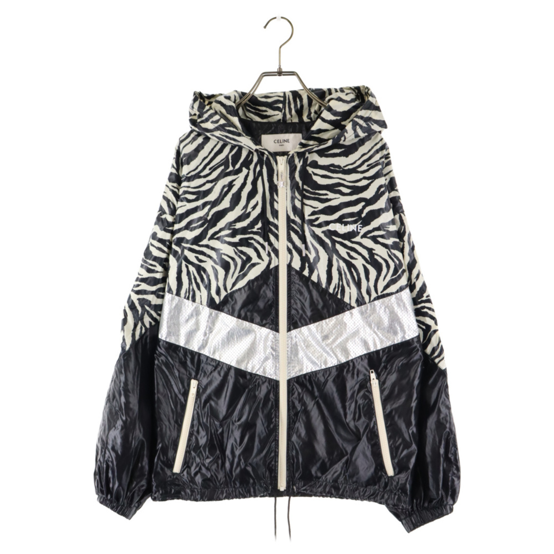 celine(セリーヌ)のCELINE セリーヌ 22SS Loose Cut Jacket With Zebra Look And Nylon Coating 2W537260Q コーティングナイロンゼブラルックルーズカットジャケット ロゴプリント メンズのジャケット/アウター(ナイロンジャケット)の商品写真