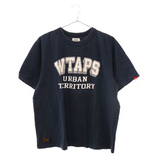 ダブルタップス(W)taps)のWTAPS ダブルタップス 15AW TEE COTTON ロゴプリント 半袖Tシャツ カットソー ネイビー/ホワイト 152ATDT-CSM03(Tシャツ/カットソー(半袖/袖なし))