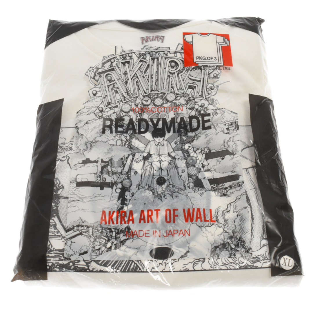 READY MADE レディメイド ×AKIRA ART OF WALL 3 Pack Tee アキラ アートオブウォール 3パック 半袖Tシャツ ホワイト385センチ横幅