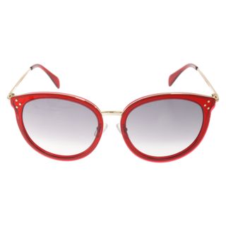 セリーヌ(celine)のCELINE セリーヌ Cat Eye Sunglasses CL40033F ウェリントンサングラス カラーレンズアイウェア メガネ レッド(サングラス/メガネ)