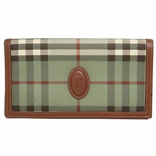 バーバリー(BURBERRY)のBurberrys バーバリー チェック グリーン 長財布 シャドーホース 札入(長財布)