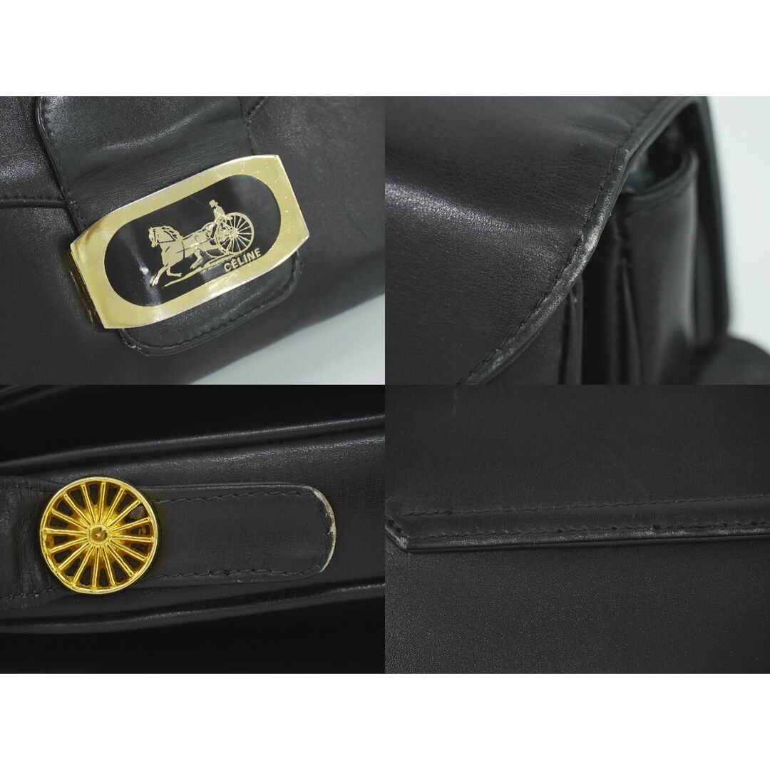 CELINE - 本物 セリーヌ CELINE 馬車金具 ショルダーバッグ CELINE - 本物 セリーヌ CELINE 馬車金具 ショルダーバッグ