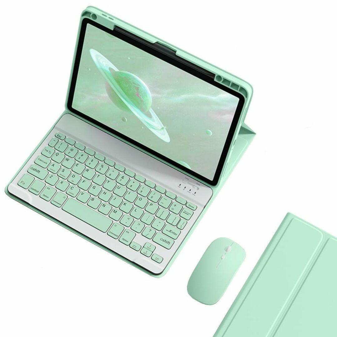 PC/タブレットiPad9 iPad8 iPad7 キーボードケース マウス付き 上側ペンシル収