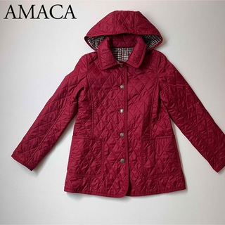 アマカ(AMACA)の美品　AMACA アマカ　キルティングジャケット　2way　コート　フード(ブルゾン)