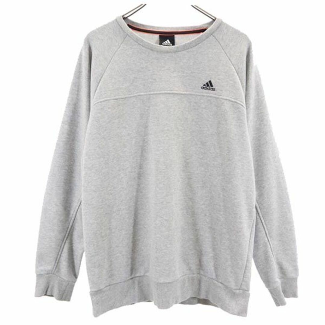 アディダス 長袖 スウェット トレーナー O グレー adidas メンズ 古着 【231210】 | フリマアプリ ラクマ