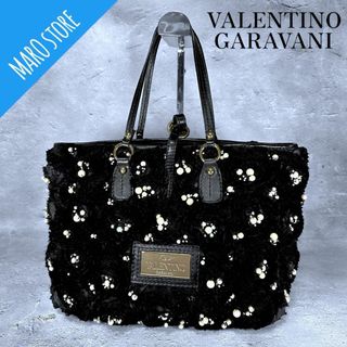 ヴァレンティノガラヴァーニ(valentino garavani)のVALENTINO パール バラ モチーフ フラワー トートバッグ(トートバッグ)