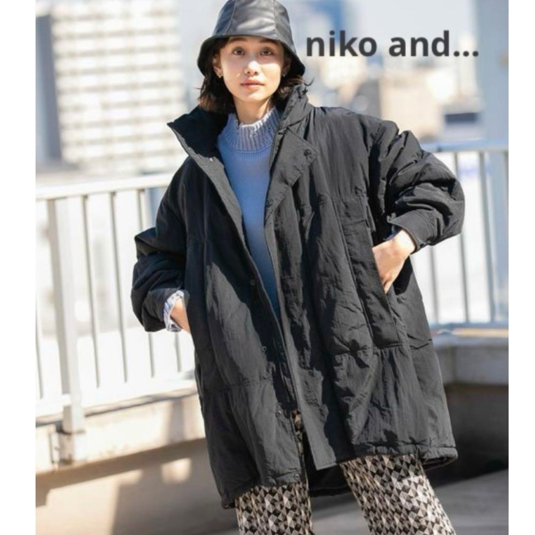 niko and - ニコアンド モンスターパーカー L ブラックの通販 niko and - ニコアンド モンスターパーカー L ブラックの通販