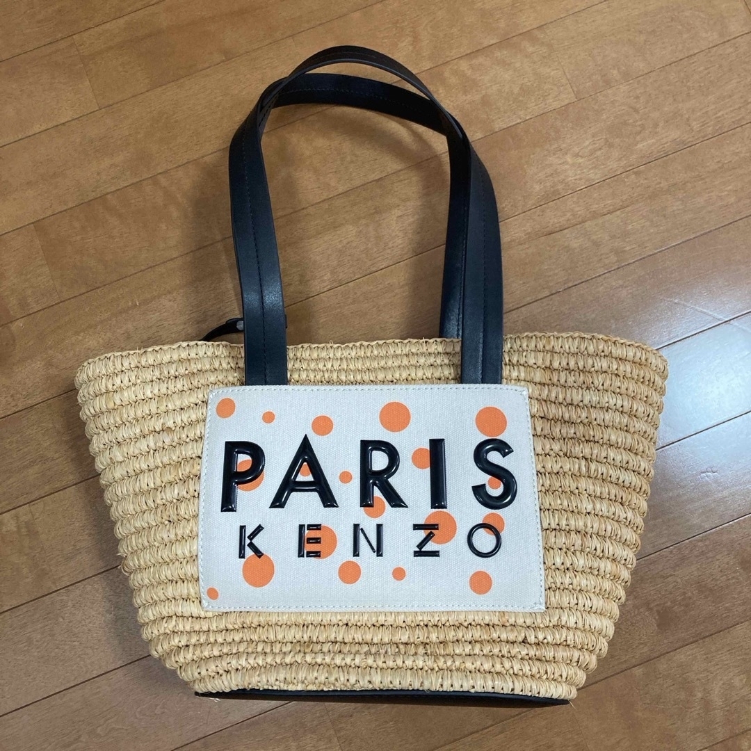 KENZO ケンゾー ラタンバスケットBAG RAFFIA約44cm下部幅