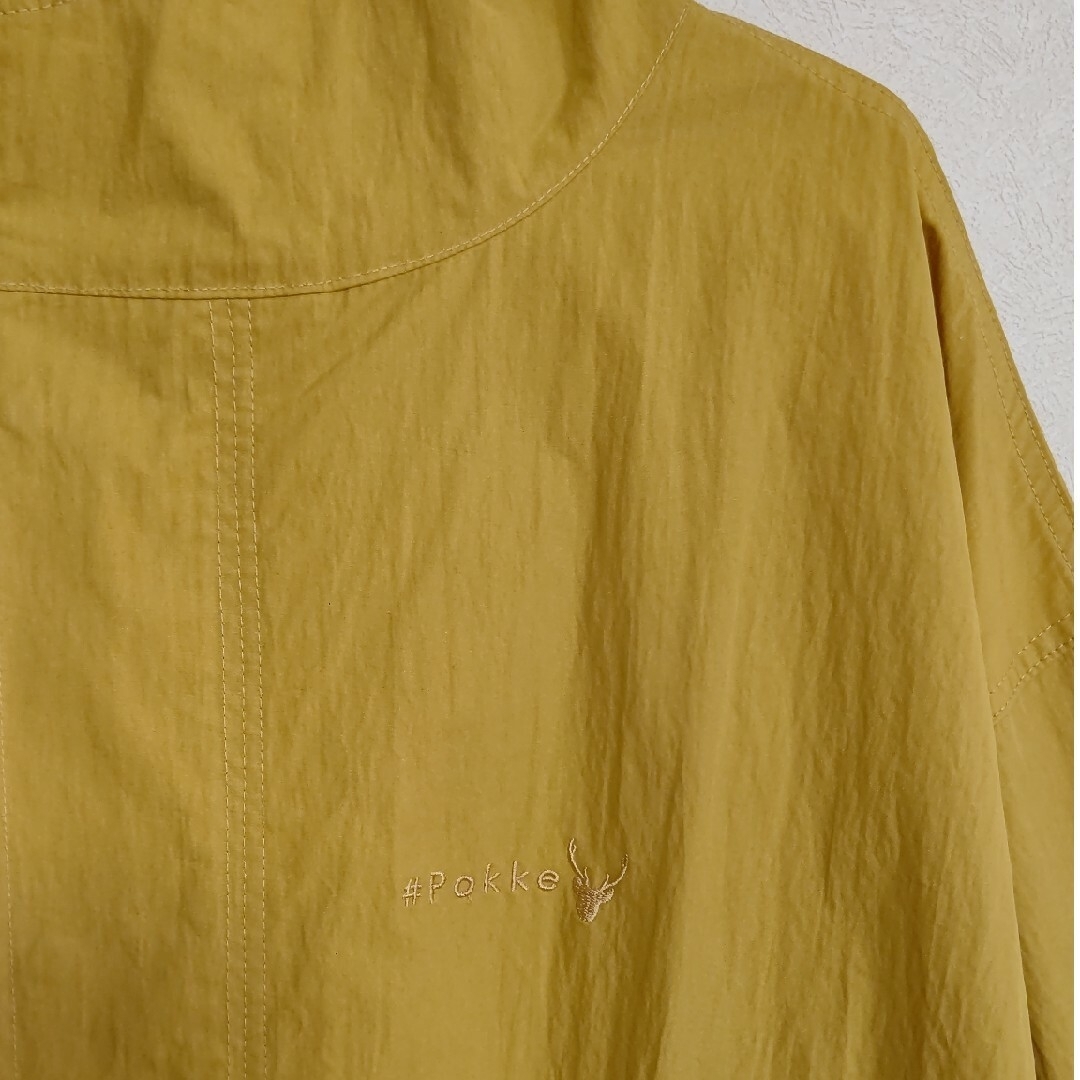 #Pokke ドッキング① ツイルアウター イエロー レディースのジャケット/アウター(モッズコート)の商品写真